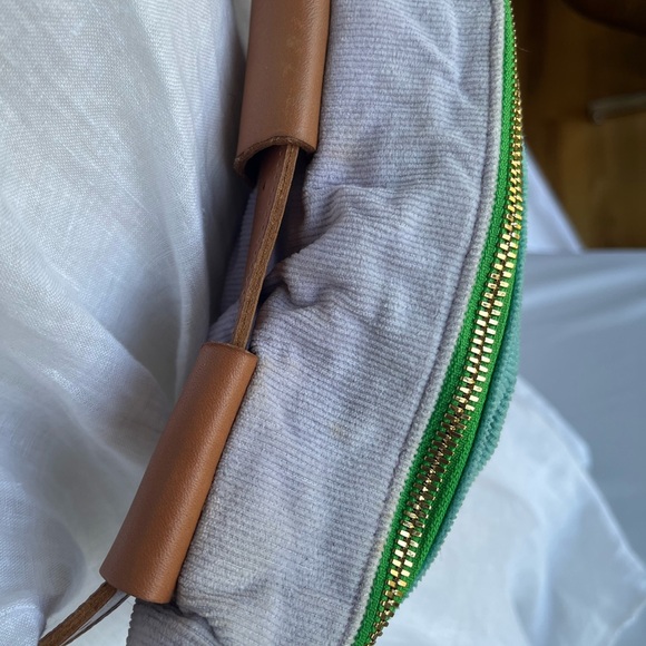 Clare V Light Blue and Tan Crossbody Bag - Picture 3 of 6